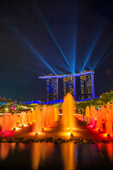 Spectra Light and Water Show Marina Bay Sand Casino Hotel Downtown Singapore