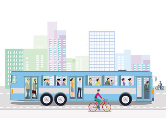 Öffentlicher Bus Verkehrsmittel Illustration
