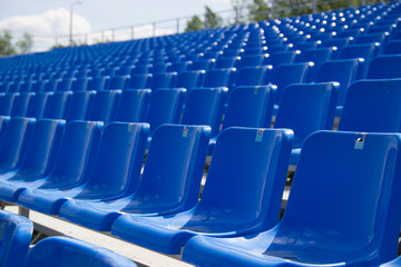 Fototapeta premium empty spectator seats in the open-air arena