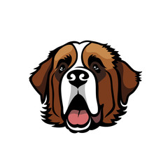 St. Bernard dog - isolated vector illustration - Vector