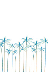 Fototapeta na wymiar Tropical palm tree background illustration