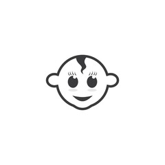 Baby logo vector icon