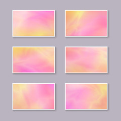 Naklejka premium Set of Pastel Colorful Business Cards.