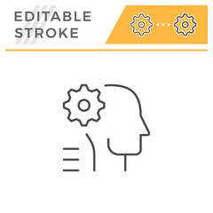 Engineer editable stroke line icon