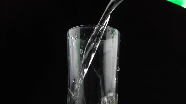 Sprite poured into glass