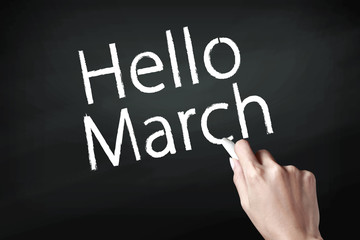 Hand writing march. © dolphfyn