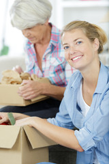 Obraz premium family moving out