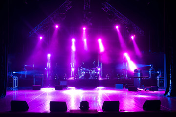 Free stage with lights