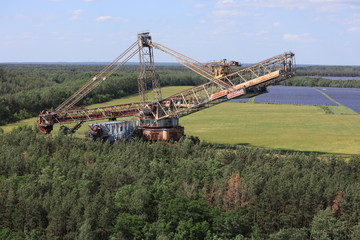 Ausgedienter Schaufelradbagger in der Lausitz