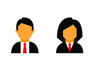man and women business people icons set