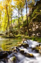 Obraz premium Rio Genil en su paso por Maitena, Guejar Sierra, Granada (España)