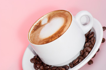 Excellent fresh coffee mixed milk mug