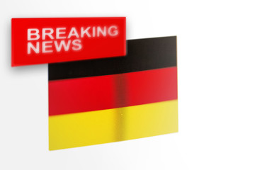 Breaking news, Germany country's flag and the inscription news