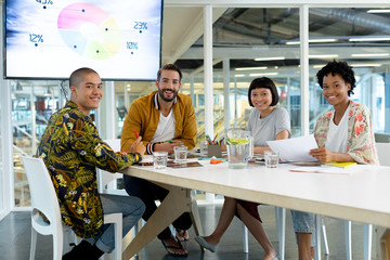 Business people sitting in the meeting at the conference room
