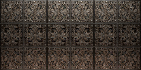 Vintage decorative pattern. 3D rendering.