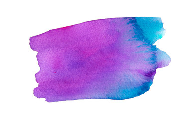 Watercolor purple splash in watercolor style on soft white background. Ink, paint, abstract. White abstract texture. . Blue and purple abstract texture.