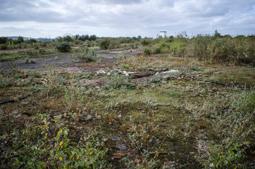 Brownfield land, site of former chemical factory recently demolished