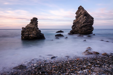 Playa del Molino de Papel, paraje Natural de Maro (M&aacute;laga)
