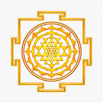 Goldenes Sri Yantra Chakra
