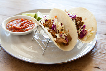 Beef Tacos with Cabbage Slaw