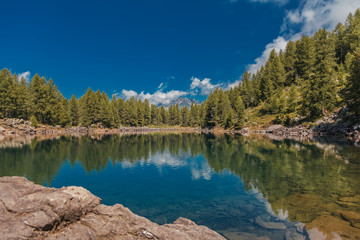 Lake Azzurro in italian alps Madesimo