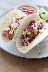 Beef Tacos with Cabbage Slaw