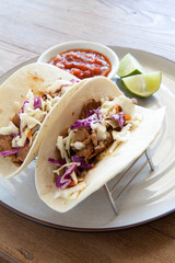 Beef Tacos with Cabbage Slaw