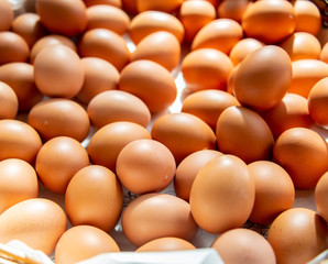 Fruits at the market display stall