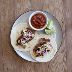 Beef Tacos with Cabbage Slaw