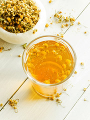 Dry camomile tea