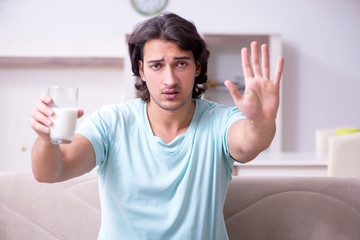 Young man suffering from allergy 