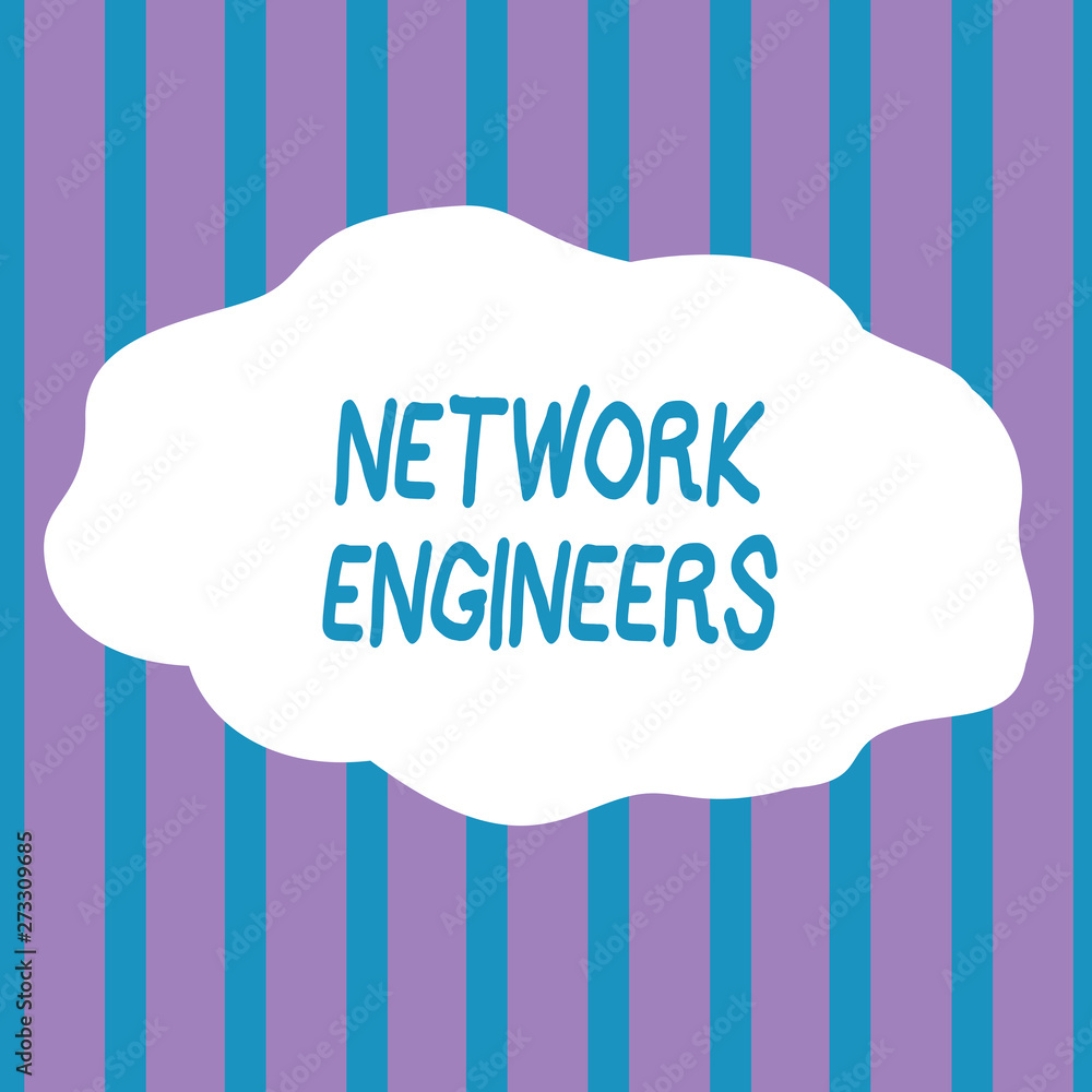 Poster text sign showing network engineers. conceptual photo technology professional skilled in computer sy