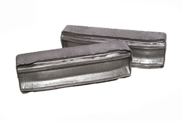 graphite coal isolated on white background