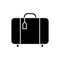 Black and white suitcase icon.