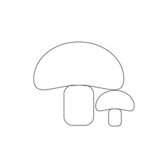 Mushroom Icon / Vector - In Line / Stroke Design