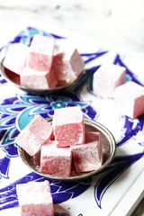 Turkish delight with rose flavor