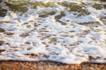 Beautiful sunset over the ocean. Sunrise in the sea