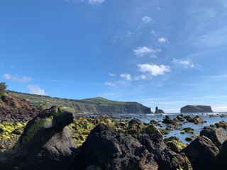 Coast  on São Miguel island, Azores, Portugal near Ponta De Mosteiros