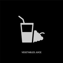 white vegetables juice vector icon on black background. modern flat vegetables juice from gym and fitness concept vector sign symbol can be use for web, mobile and logo.