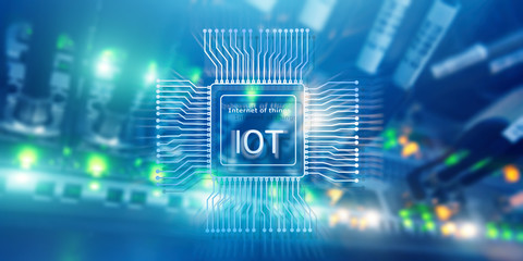 Internet of things IoT. Big Data Cloud Computing Network Technology concept.