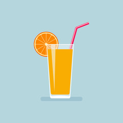 Glass of fresh orange juice