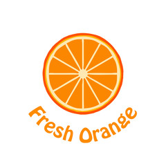 Fresh orange slice flat icon