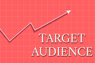 Conceptual hand writing showing Target Audience. Concept meaning category of showing you want to address your words to Crook White Progress Arrow with Shadow Quadrille Background