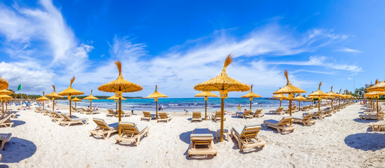 Strand von Sa Coma bei Cala Millor, Mallorca 