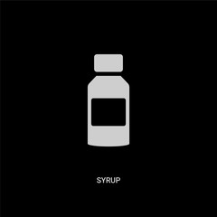 white syrup vector icon on black background. modern flat syrup from health and medical concept vector sign symbol can be use for web, mobile and logo.