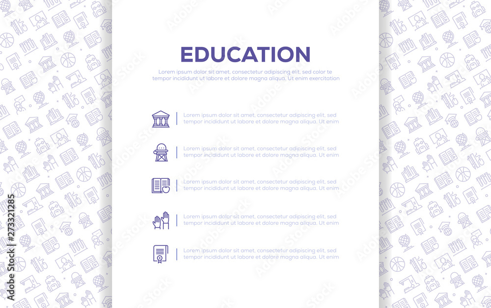Poster learning seamless pattern