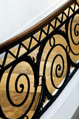 Stylish wrought iron handrail