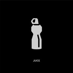 white juice vector icon on black background. modern flat juice from health and medical concept vector sign symbol can be use for web, mobile and logo.