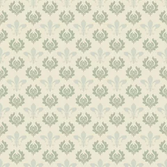 Foto op Canvas Damask seamless pattern with floral patterns. Vector graphics © PETR BABKIN