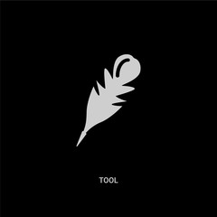 white tool vector icon on black background. modern flat tool from history concept vector sign symbol can be use for web, mobile and logo.